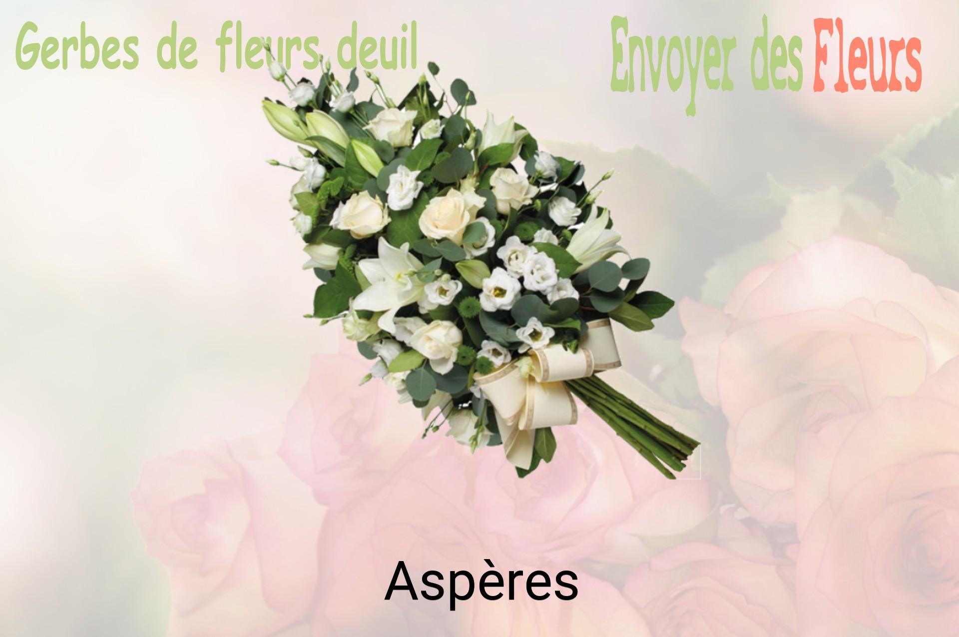 Gerbe de fleurs de deuil livrée à Aspères